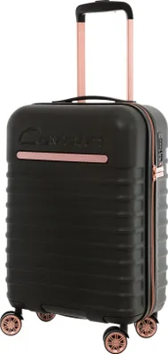 Produktbild von Handgepäck Hartschalentrolley Rollen Koffer Schwarz Rosa 55 cm Cavalet - Bowatex