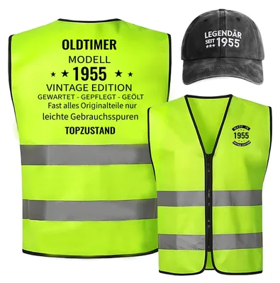 Geburtstagsset Weste & Cap 40/60/70 Jahre lustiges Outfit