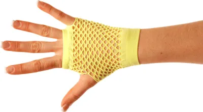 Produktbild von Kurze Netzhandschuhe neongelb - Einheitsgröße