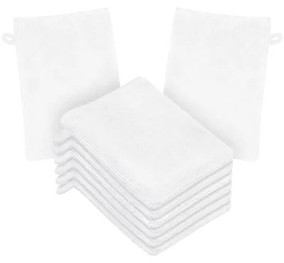 Productafbeelding van Frotteewaslappen - Set van 8. Microvezellapjes voor gezichtsreiniging en make-up verwijderen - 20x15 cm