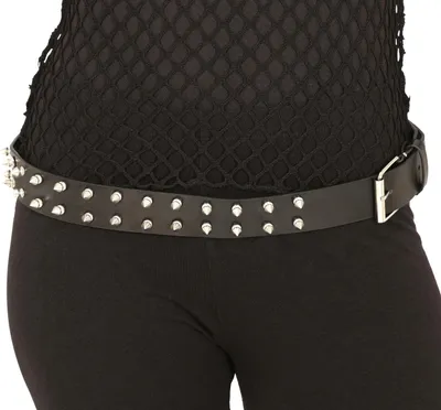 Immagine prodotto di Gonna Sado Cintura Rivetto Accessorio Punk Carnevale Decorazione Costume Unisex Fetish Cintura Nera Stile Gothic Fashion Festival Vintage Clubwear Party, Colore: Nero / Argento