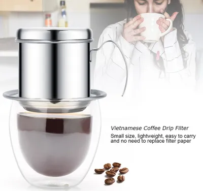 Produktbild von Kávový filtr, nerezový kávový filtr, překapávací kávový filtr, kávovar na překapávanou kávu, vietnamský překapávací kávový filtr
