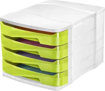 Produktbild von CEP Schubladenbox GLOSS 4 Schübe blau