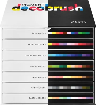 Produktbild von Karin Brushmarker Pigment Master Set 84 Farben Acrylmarker Set