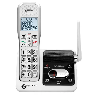 Image de Geemarc, Téléphone pour seniors avec volume réglable AmpliDect 595 U.L.E., Blanc