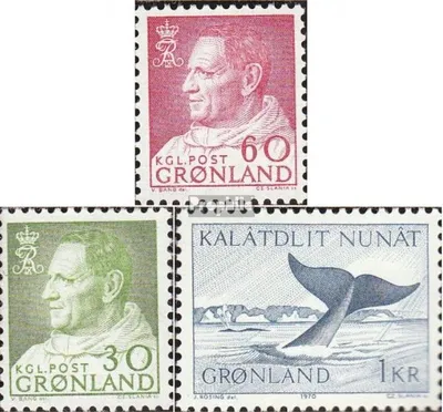 Produktbild von Briefmarken Dänemark - Grönland 1968 Mi 69,71,75 (kompl.Ausg.) postfrisch Frederik IX.