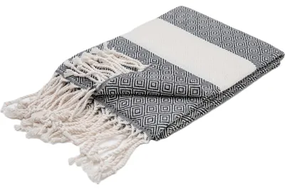 Produktbild von Premium Strand- und Hammamhandtuch - 100x200cm - Schwarz