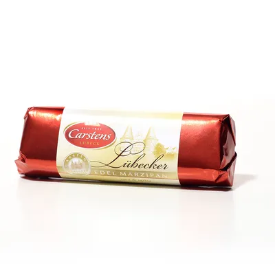 Produktbild von Carstens Lübecker Edelmarzipan Brot mit Schokoladen Überzug 125g