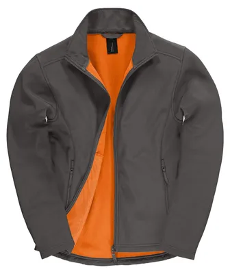 Produktbild von B&C - "ID.701" Softshelljacke für Herren FK2514 (L) (Dunkelgrau/Neon-Orange)