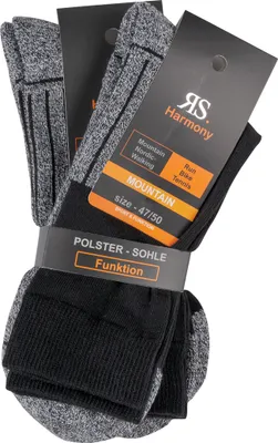Produktbild von RS Harmony Strumpf Mountain schwarz 2er Pack XXL