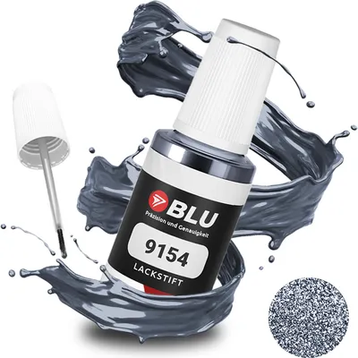 Produktbild von BLU Auto Lackstift Silber kompatibel für Skoda 9154 Satin Grey Metallic | Auto Lack Reparatur Ausbesserungslack