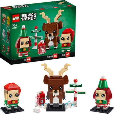 Obrázok produktu pre LEGO BrickHeadz Reindeer, Elf and Elfie, Stavebnica, 10 rok / roky, 281 kusov