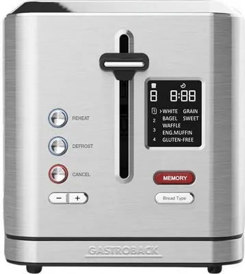 Produktbild von Gastroback Design Digital 2S, 2 Scheibe(n), Edelstahl, Tasten, LCD, CE, 950 W