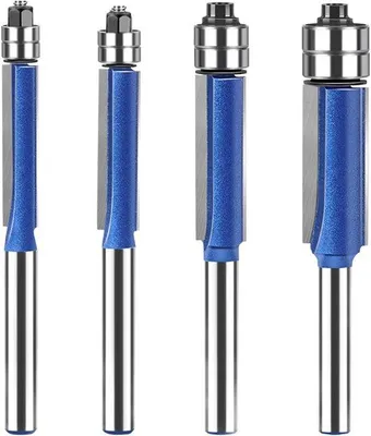 Immagine prodotto di Set professionali per la lavorazione del legno - Gambo da 6 mm - Doppio cuscinetto - Fresatrice diritta