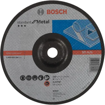 Image de Bosch Standard for Metal A 24 P BF - Plateau de ponçage - pour tubes métalliques, métal non ferreux, acier, fonte, profilés - 230 mm