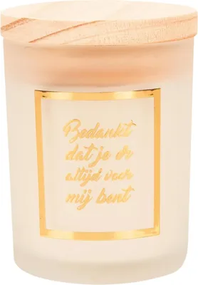 Image de Bougie parfumée Paperdreams petite dorée blanche – Merci