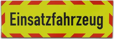 Produktbild von Kfz reflektierendes Magnetschild -Einsatzfahrzeug- rot-gelb(60 x 20 cm)
