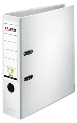 Produktbild von Falken 20x PP-Color-Ordner A4, Rücken 80mm, mit Einsteckschild, Weiß, 09984030F