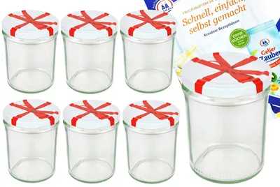 Image de Lot de 6 bocaux en verre avec couvercles