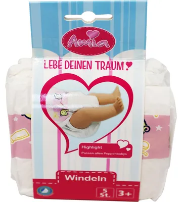 Productafbeelding van Amia luiers, 5 stuks per verpakking, artikelnummer 50418791