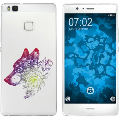 Produktbild von PhoneNatic Case kompatibel mit Huawei P9 Lite Silikon-Hülle Floral Wolf M3-5