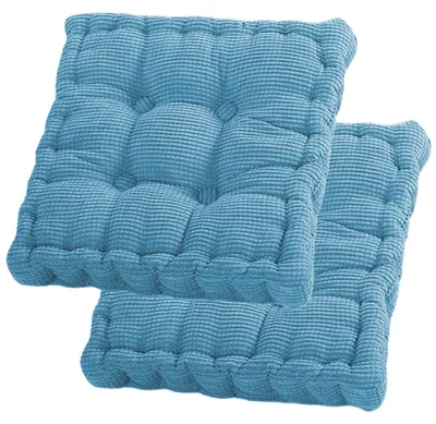 Sitzkissen-Set 2er-Pack 40x40 cm blau Baumwolle