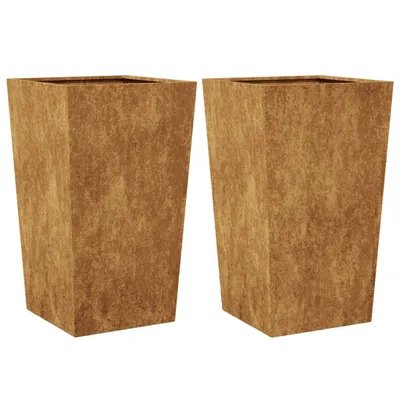 Produktbild von Pflanzkübel 2 Stk. 45x45x75 cm Wetterfester Stahl
