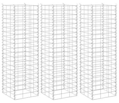 Produktbild von vidaXL Gabionen-Hochbeete 3 Stk. 30x30x100 cm Eisen