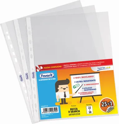 Produktbild von Favorit 400083624 Klarsichthülle 220 x 300 mm Polypropylen (PP) 26 Stück(e)