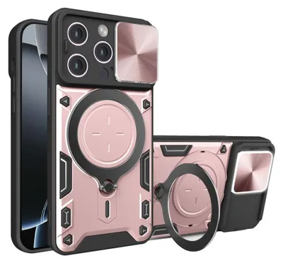 Zdjęcie produktu dla Techsuit CamGuard Pro etui na iPhone 16 Pro – różowo-złote