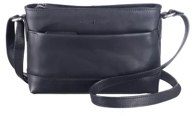 Produktbild von GREENBURRY Leder Umhängetasche Fiorentina Crossbody Bag Black schwarz