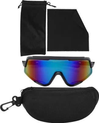 Obrázek produktu pro Outdoorové sportovní brýle Větruodolné cyklistické sluneční brýle pro muže (černé červené obroučky zelené čočky)