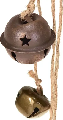 Produktbild von Weihnachtsdeko Glöckchen Metall Vintage zum Hängen, 6 Stück