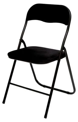 Produktbild von WELL HOME - Klappstuhl aus schwarzem Samt
