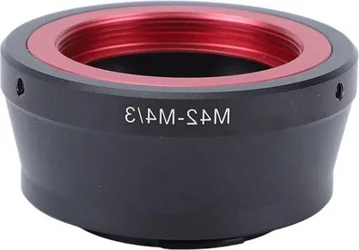 Obrázek produktu pro Adaptér M42 na M4/3 pro fotoaparáty Micro Four Thirds – černý, kovový, pro různé modely.