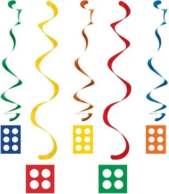 Produktbild von 5 Bunte Baustsein Spiralhänger 99cm