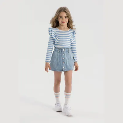 Produktbild von Minoti Rock Denim Jeans Blau Gr. 140 für Mädchen