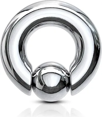 Produktbild von viva-adorno 8 x 16 x 10mm Piercing BCR Spring Ball Closure Ring Intimpiercing Klemmring Chirurgenstahl 316L Clip in Pop out XXL Z297x