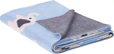 Obrázek produktu pro BELIANI Dětská deka modrá bavlněná 130 x 180 cm přehoz na postel slon ložnice dětský pokoj moderní design
