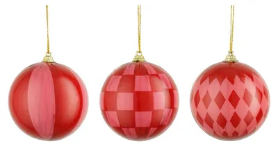 Bruchsichere Weihnachtskugel 3 sortiert d8cm