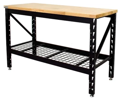 Produktbild von Professionelle Werkbank bis 500 kg belastbar, höhenverstellbar, 153x62x99 cm