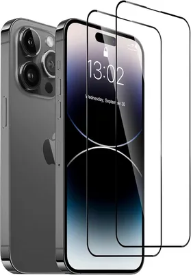 Produktbild von 2x Panzerglas für Apple iPhone 14 Pro Max mit Rahmen A2894 A2651 A2893
