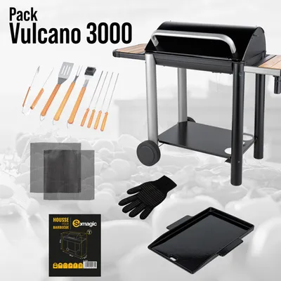Image de Pack barbecue charbon Vulcano 3000