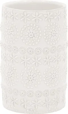 Immagine prodotto di Spirella portaspazzolino tumbler portaspazzolino "Relief" 7 x 7 x 11,5 cm Bianco