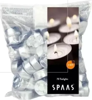 Produktbild von Spaas Candles 0310100.000, Rund, Weiß, 6 h, 70 Stück(e)