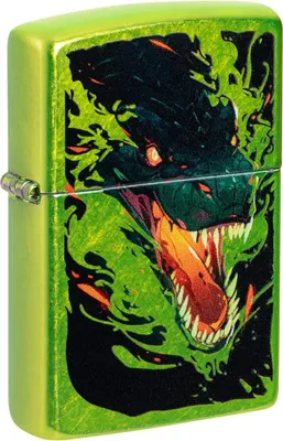 Produktbild von Zippo Benzin-Feuerzeug Lurid color Green Dragon 60007742, unbefüllt