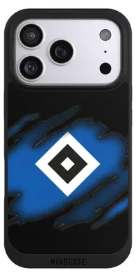 Produktbild von NIVOCASE Handyhülle für Apple iPhone 17 Pro  Hülle NIVOpure Case Schwarz HSV Hamburger SV Offizielles Lizenzprodukt