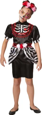 Produktbild von dressforfun® Mädchenkostüm Gruselige Skelettdame
