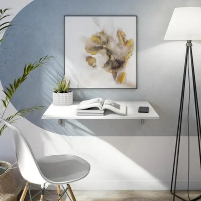 Image de Klapptisch >Wandklapptisch< in Artik Weiß, Holzwerkstoff - 78x21x50cm (BxHxT)