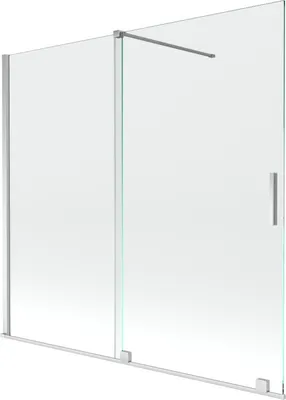 Produktbild von Mexen Velar 2-Flügel-Badewannenwand Regulierbare 170 x 150 cm, transparent, chrom - 896-170-000-01-01